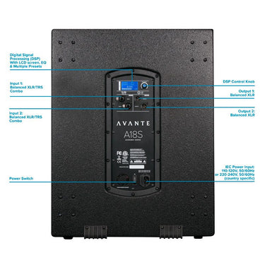 AVANTE AV18S 18" ACTIVE SUBWOOFER - Port Lighting Systems