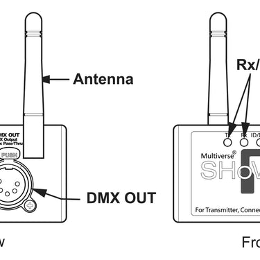 CITY THEATRICAL MULTIVERSE SHOW BABY WIRELESS DMX TRANSCEIVER - Port Lighting Systems